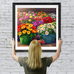 Üppige Gänseblümchen Topfpflanzen Diamond Painting