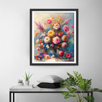 Üppige Pfingstrosenblüten Diamond Painting