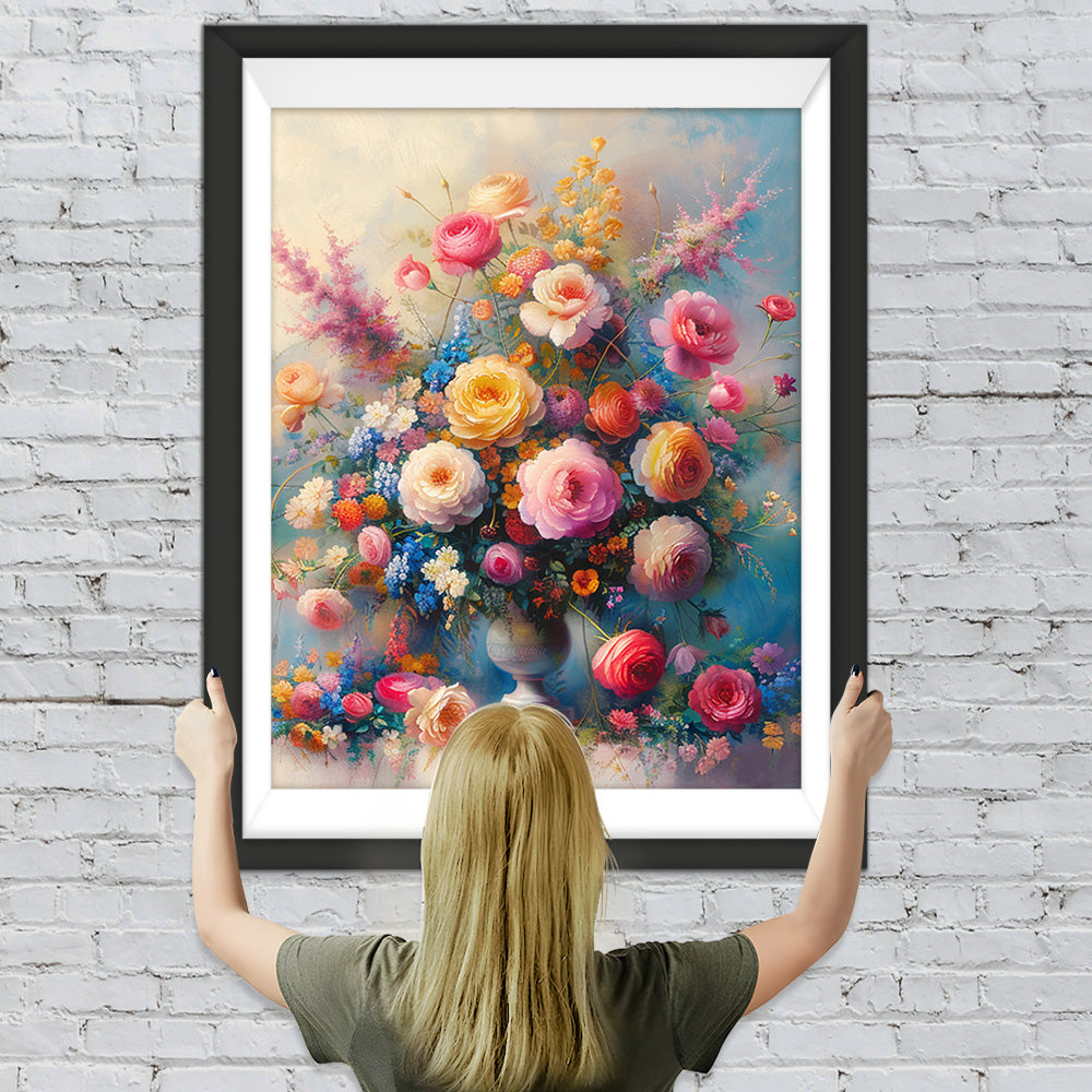 Üppige Pfingstrosenblüten Diamond Painting