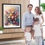 Üppige Pfingstrosenblüten Diamond Painting