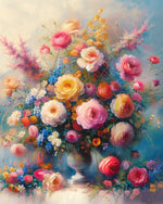 Üppige Pfingstrosenblüten Diamond Painting