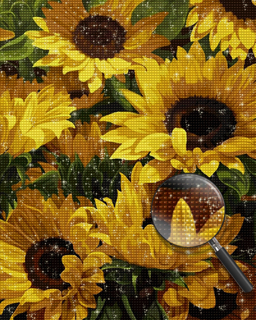 Üppige Sonnenblumen Diamond Painting