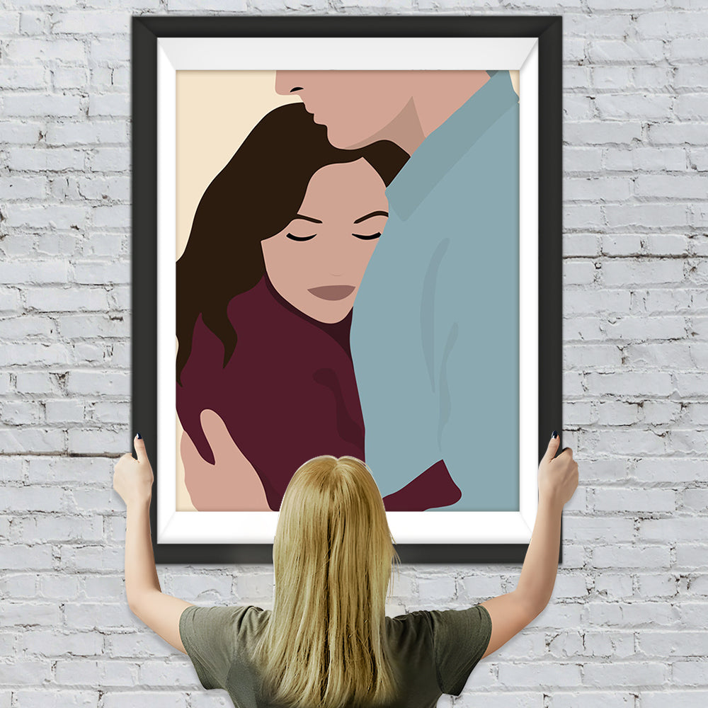 Umarmendes Paar Diamond Painting