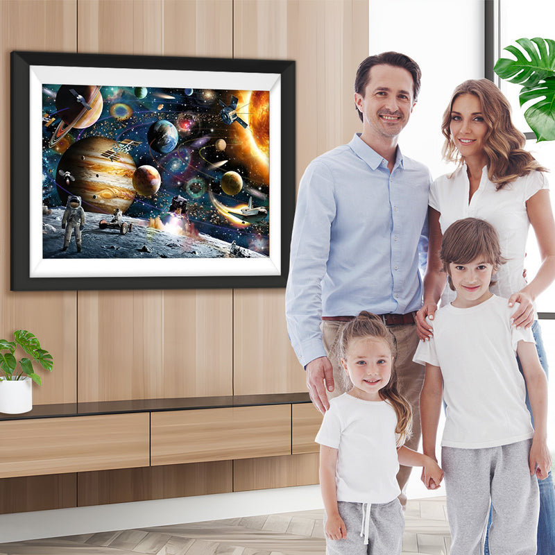 Universum und Astronaut Diamond Painting