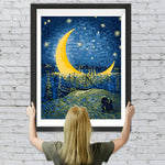 Van Gogh Sternennacht Mond Diamond Painting