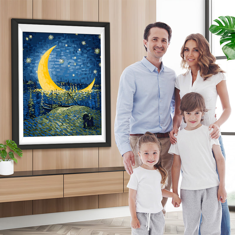 Van Gogh Sternennacht Mond Diamond Painting