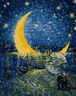 Van Gogh Sternennacht Mond Diamond Painting