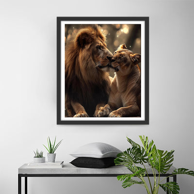 Verliebte Löwen Diamond Painting