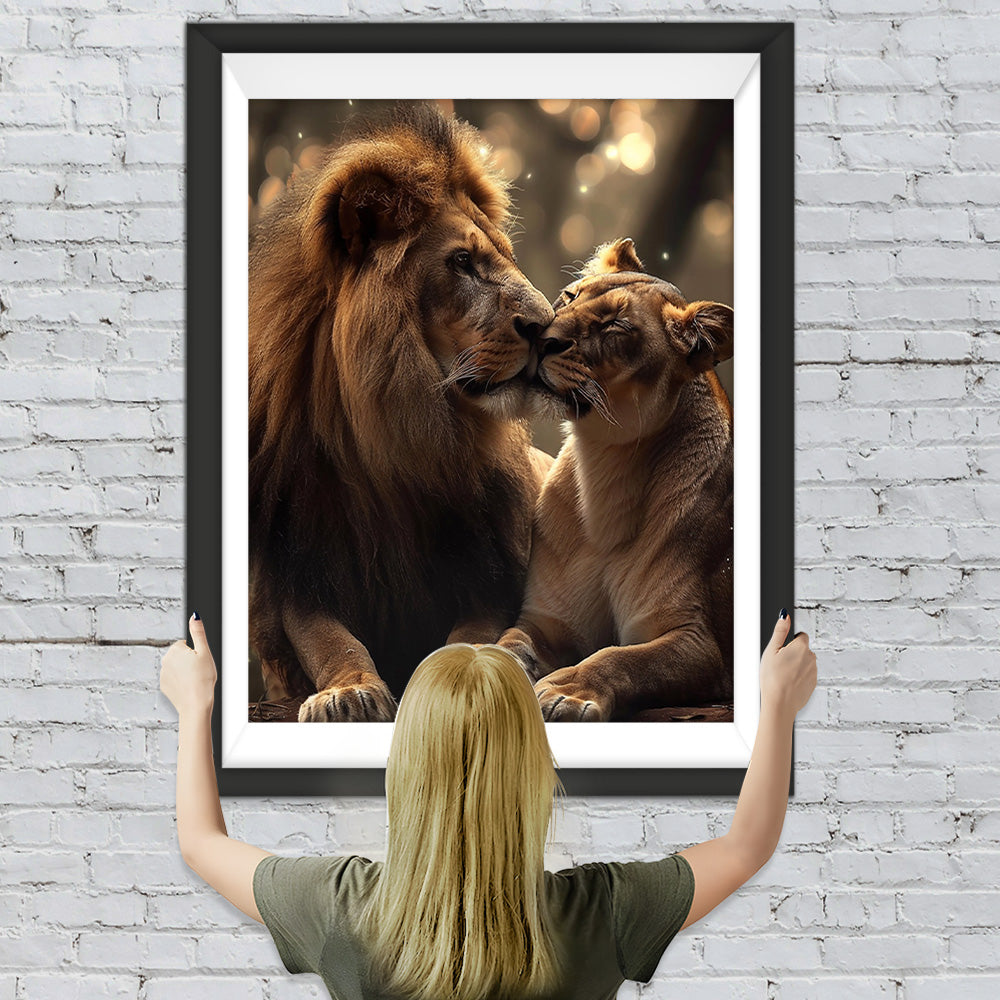 Verliebte Löwen Diamond Painting
