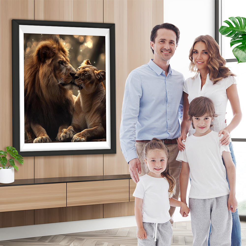 Verliebte Löwen Diamond Painting