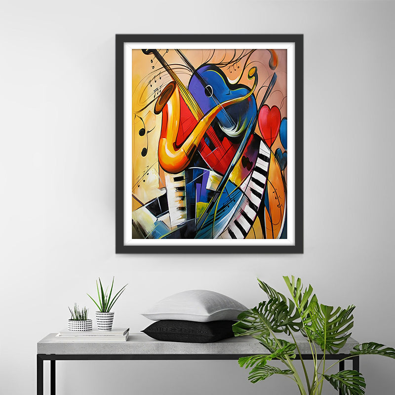 Verschiedene abstrakte Musikinstrumente Diamond Painting