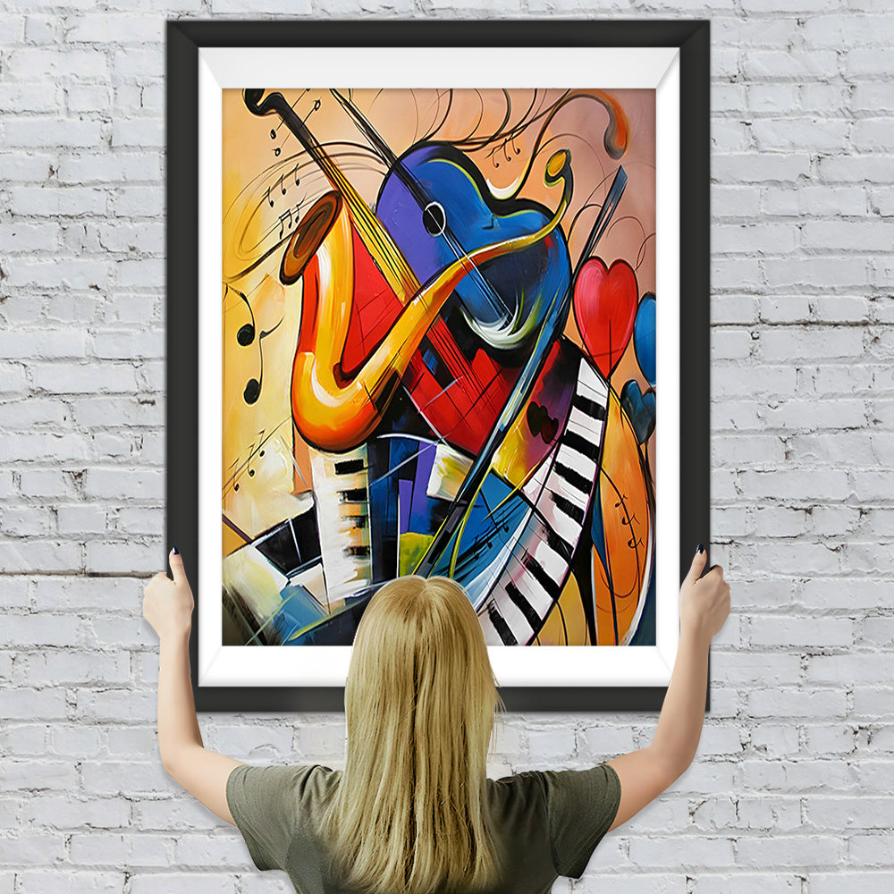 Verschiedene abstrakte Musikinstrumente Diamond Painting