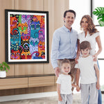 Verschiedene bunte Cartoon-Katzen Diamond Painting