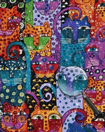 Verschiedene bunte Cartoon-Katzen Diamond Painting