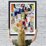 Verschiedene Cartoonkatzen Diamond Painting