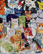 Verschiedene Cartoonkatzen Diamond Painting