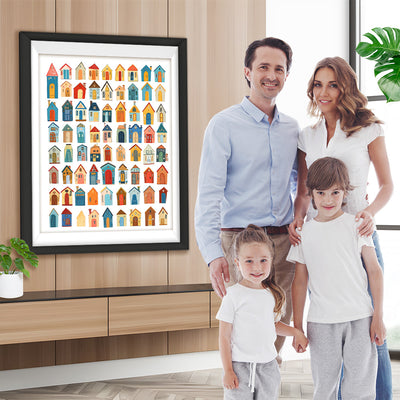 Verschiedene kleine Häuser Diamond Painting
