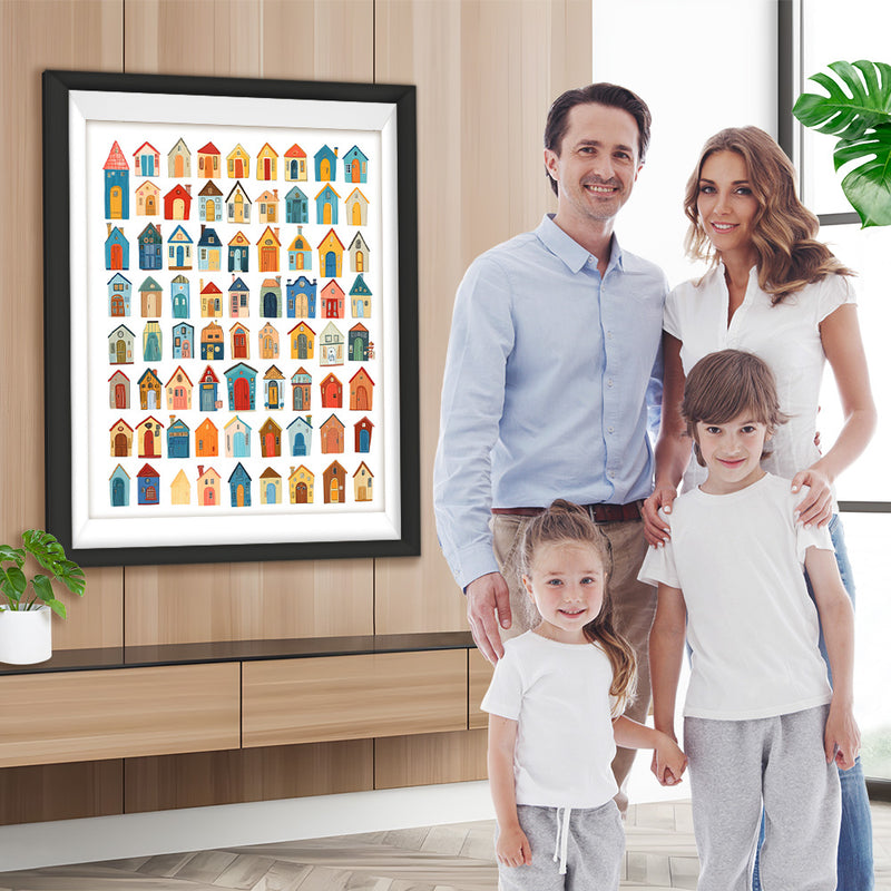 Verschiedene kleine Häuser Diamond Painting