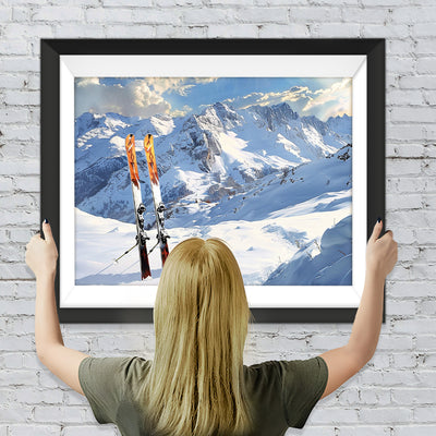 Verschneiter Berg Diamond Painting