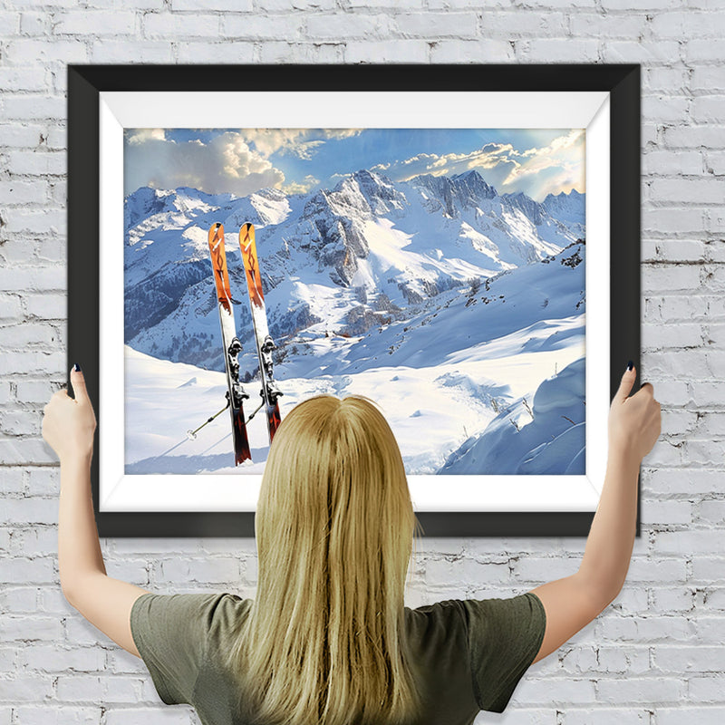 Verschneiter Berg Diamond Painting