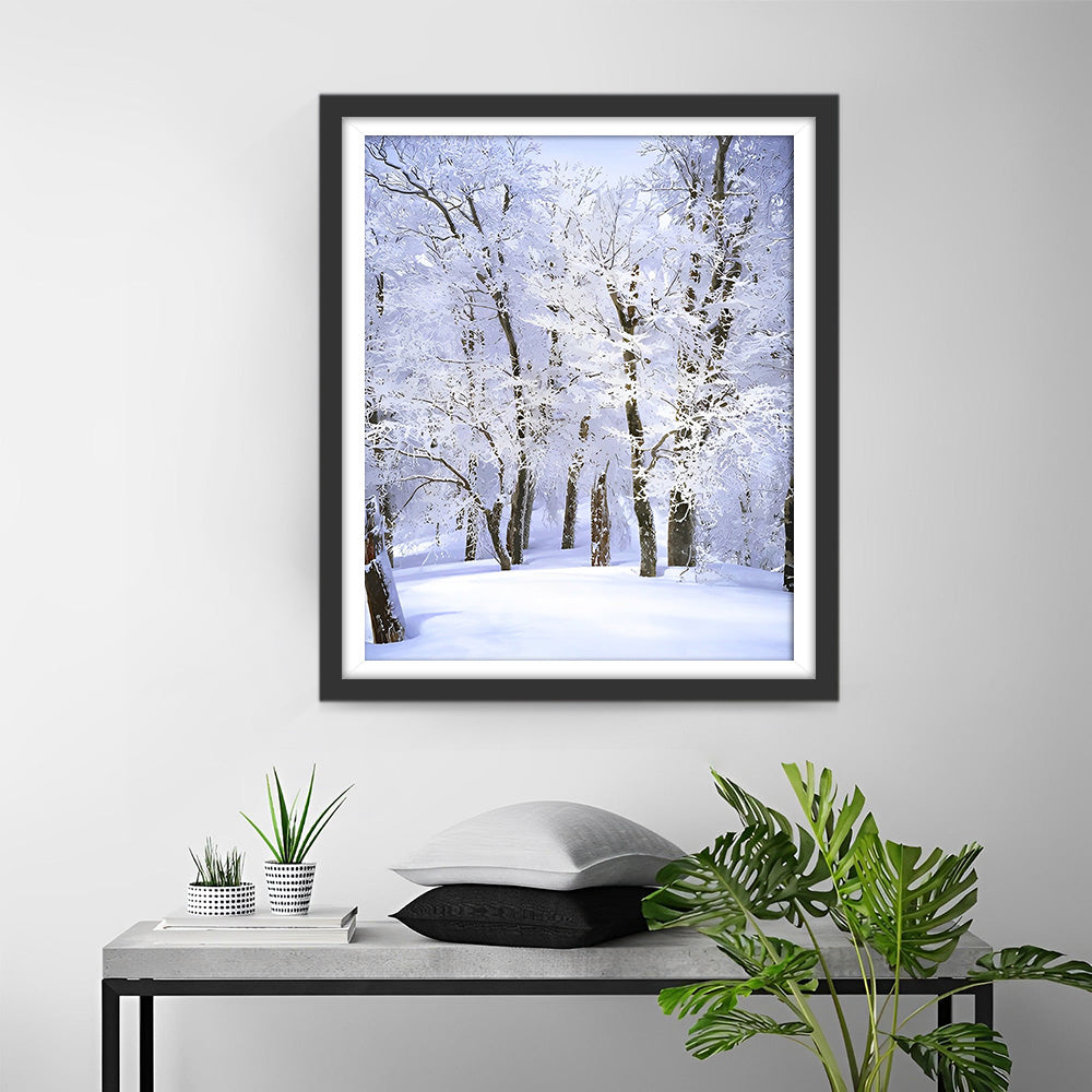 Verschneiter Wald Diamond Painting