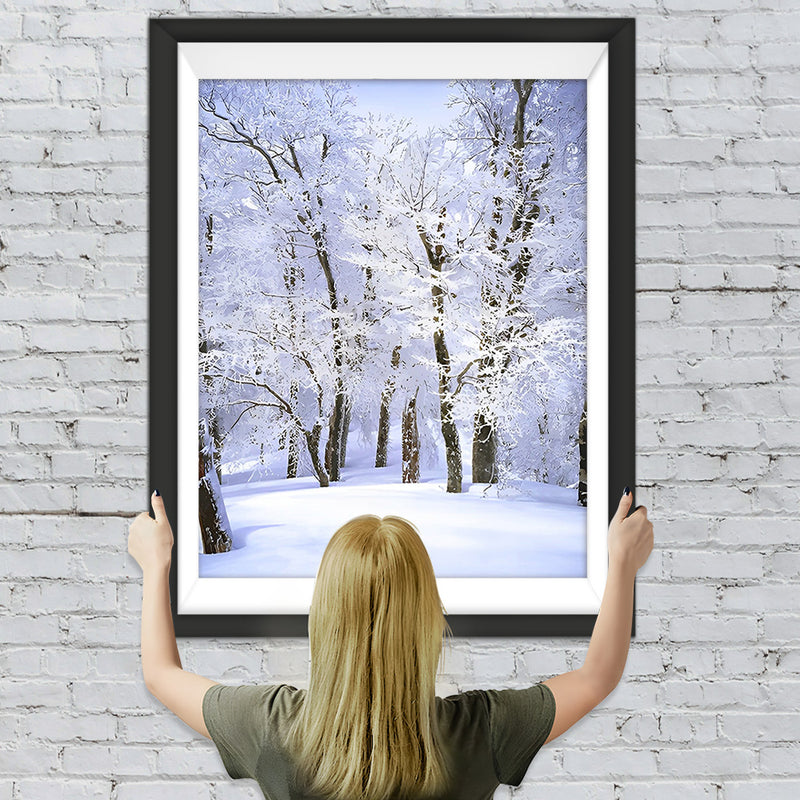 Verschneiter Wald Diamond Painting