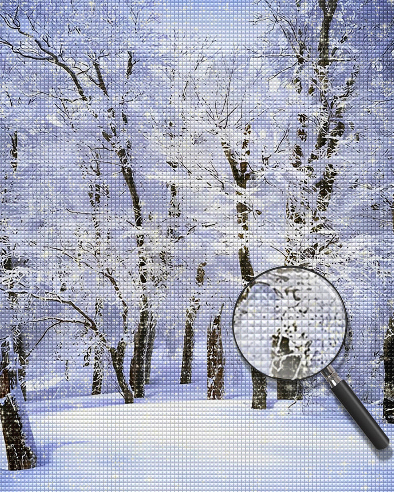 Verschneiter Wald Diamond Painting