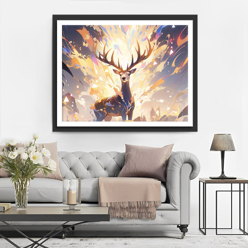 Verträumt leuchtender Hirsch Diamond Painting