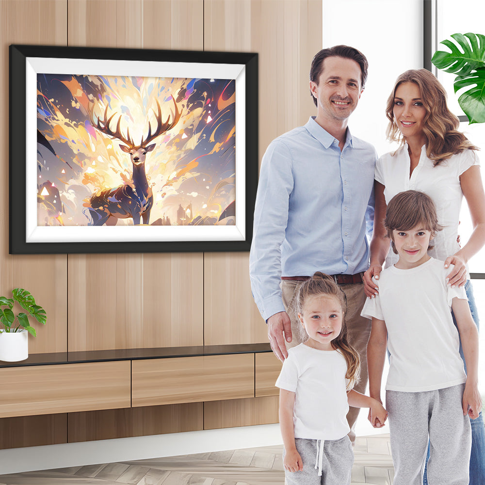 Verträumt leuchtender Hirsch Diamond Painting