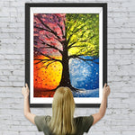 Vier Jahreszeiten Baum Diamond Painting