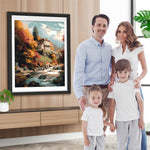 Villa am Wasserfall Diamond Painting