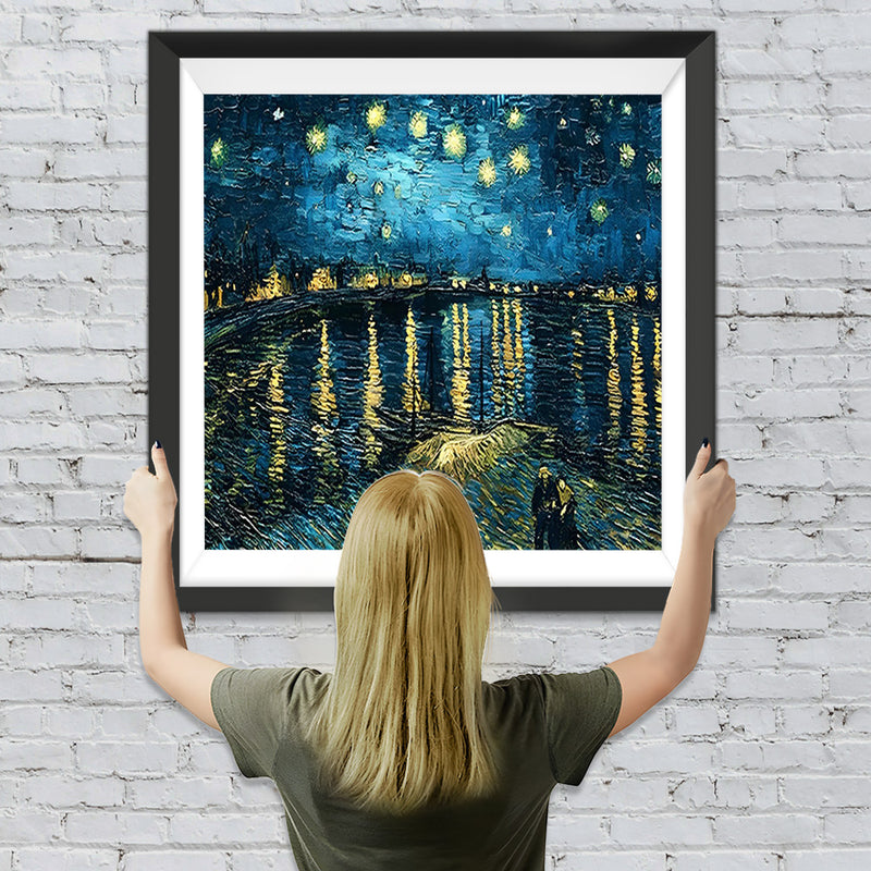 Vincent van Gogh, Sternennacht über der Rhone Diamond Painting