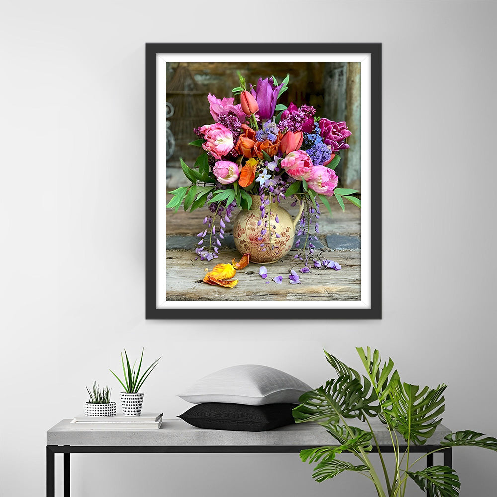 Vintage Tulpenstrauß Diamond Painting