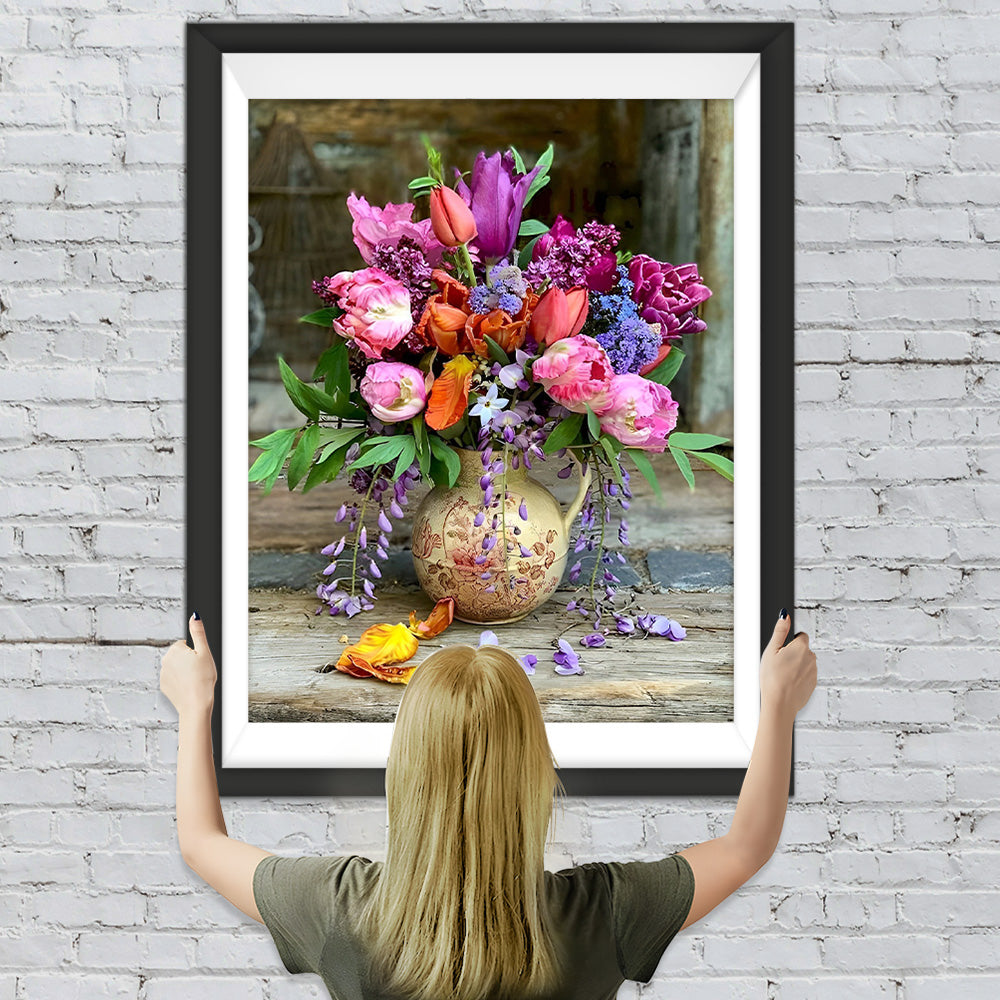 Vintage Tulpenstrauß Diamond Painting