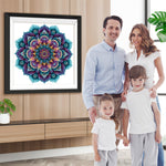 Violett-grünes Mandala Diamond Painting