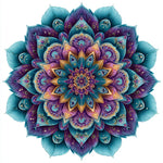 Violett-grünes Mandala Diamond Painting