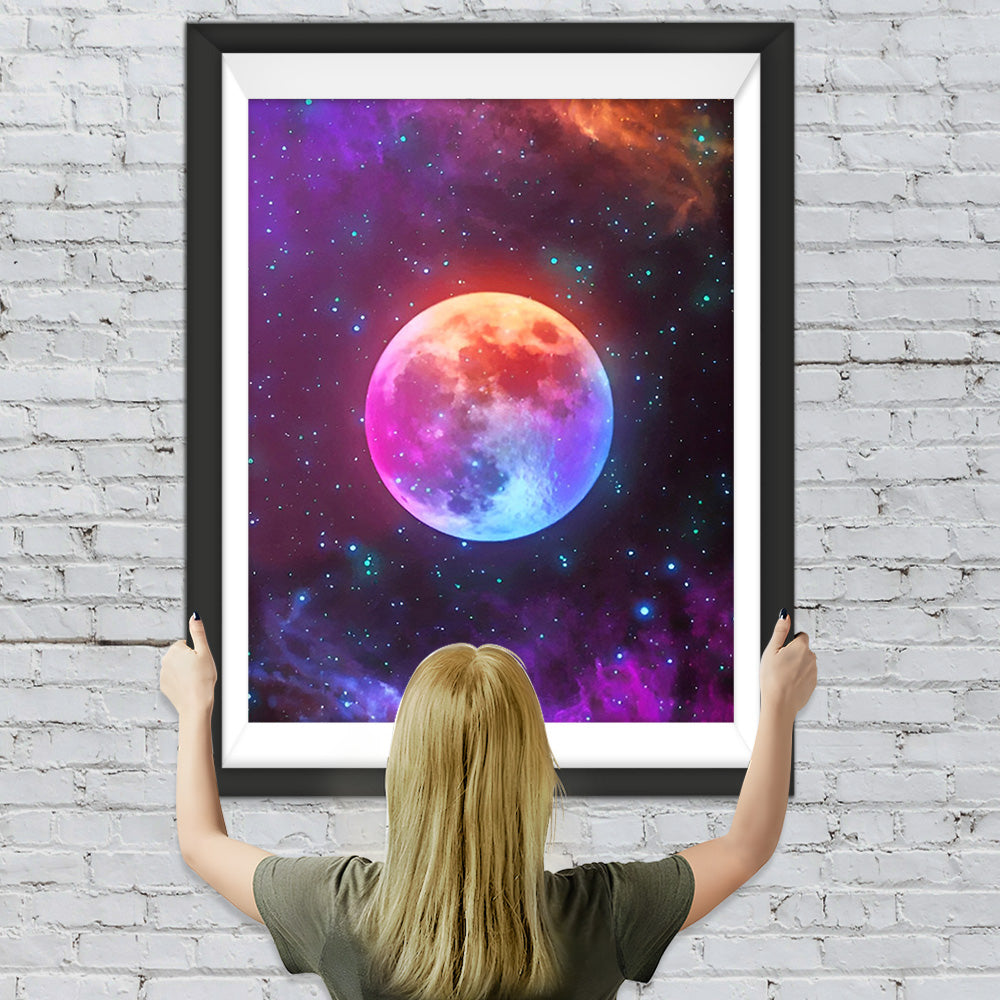 Violetter Vollmond Diamond Painting