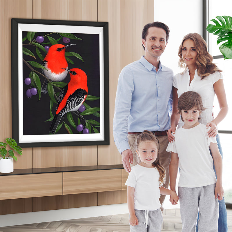 Vögel und Beeren Diamond Painting