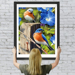 Vögel und Blumen Diamond Painting