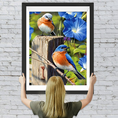 Vögel und Blumen Diamond Painting