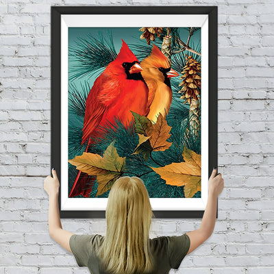 Vögel und Nüsse Diamond Painting