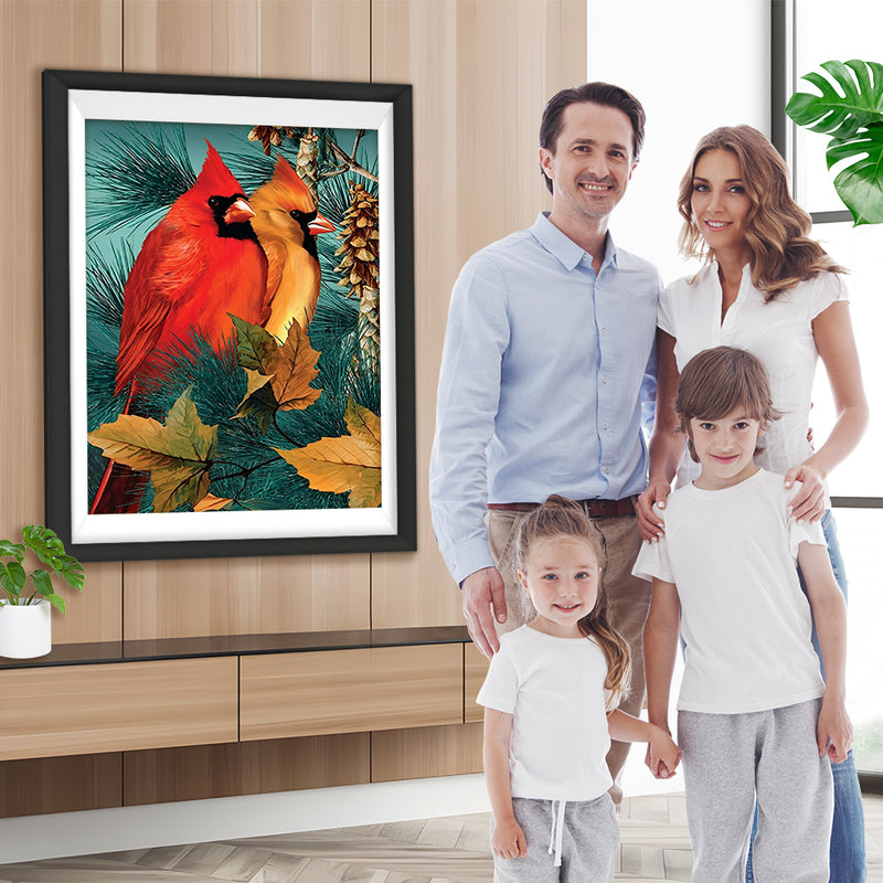 Vögel und Nüsse Diamond Painting
