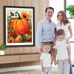 Vogel auf dem großen Kürbis Diamond Painting