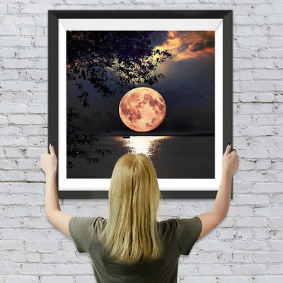 Vollmond auf dem Meer Diamond Painting