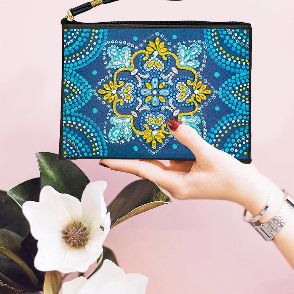 Von Mandalas inspiriert Diamond Painting Handgelenktasche