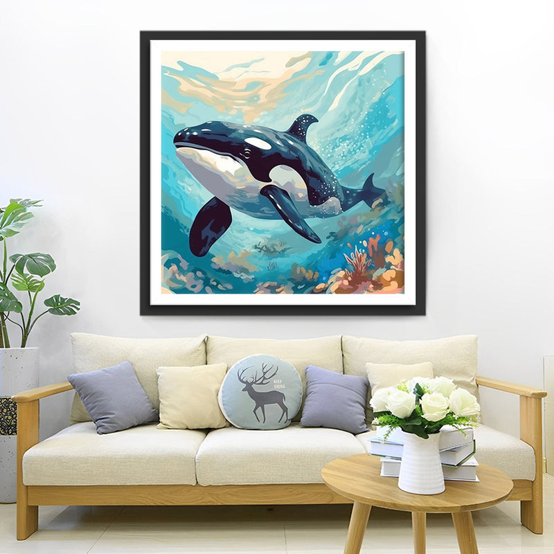 Wal im Meer Diamond Painting