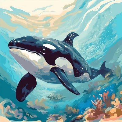 Wal im Meer Diamond Painting