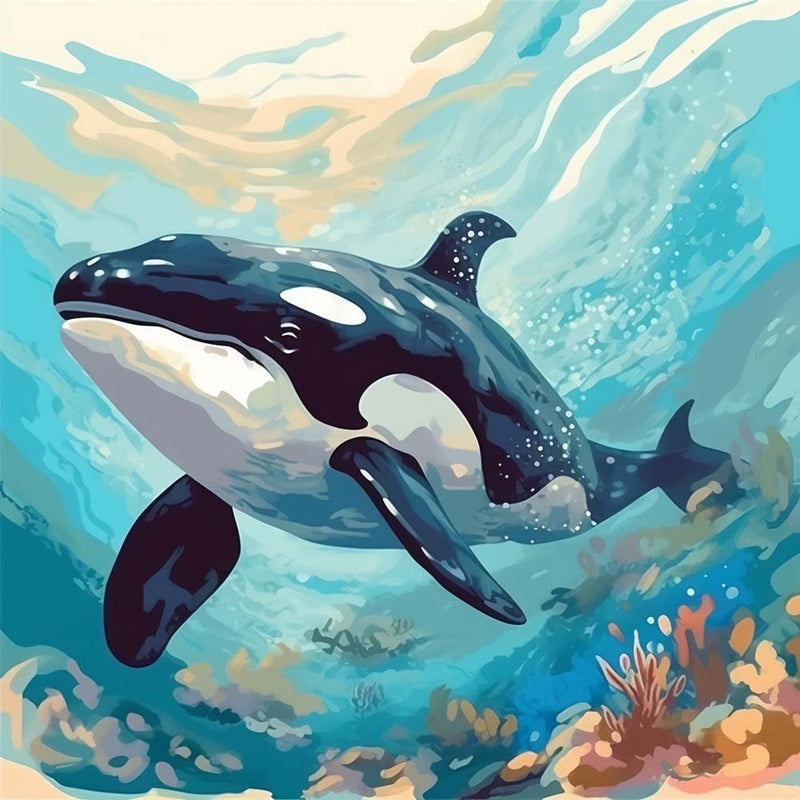 Wal im Meer Diamond Painting
