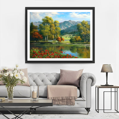 Wald, Berg und See Diamond Painting