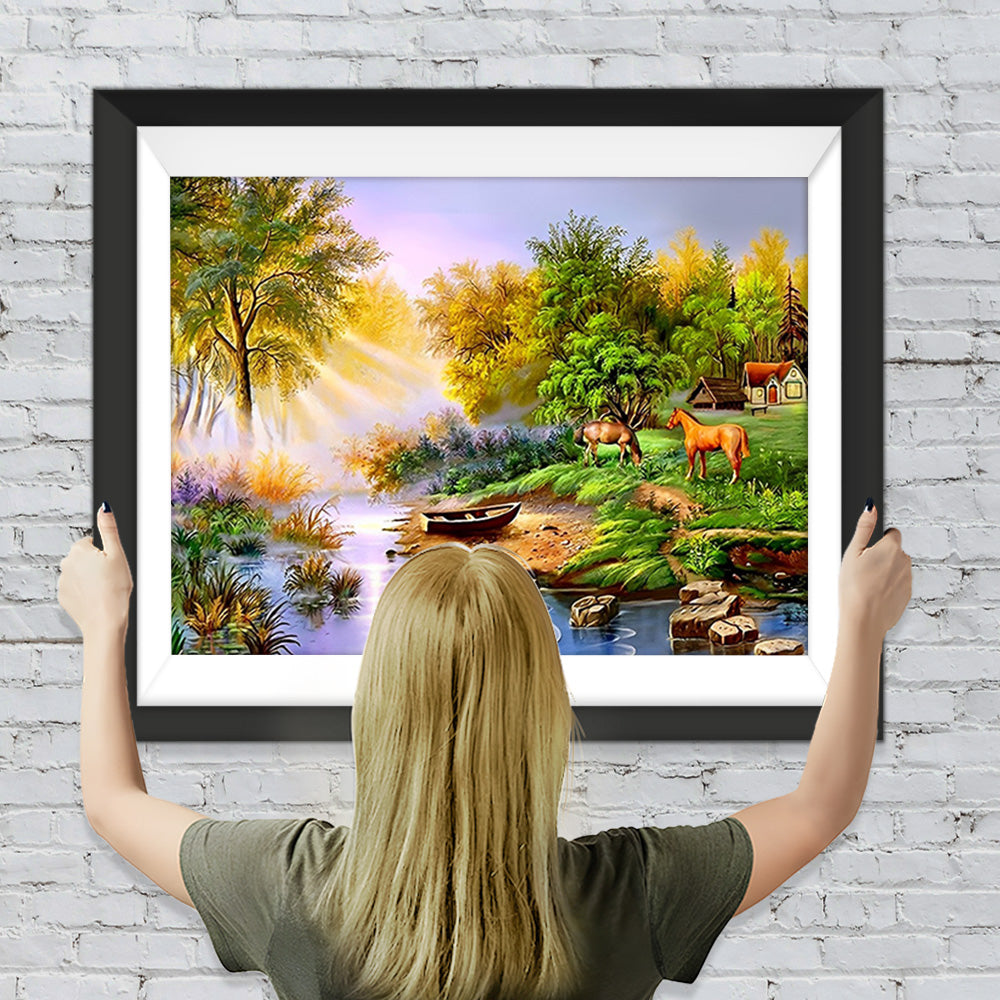 Wald im Frühling Diamond Painting